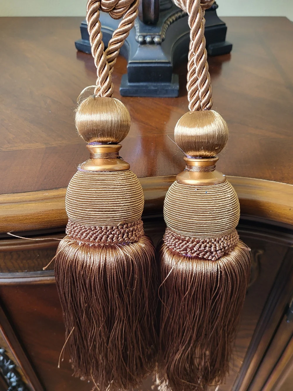 Macy's Gold and Brown Tassel Tiebacks